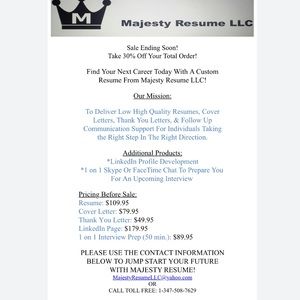Resume & career services flash sale!